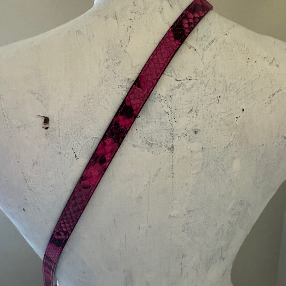 Michael Kors Pink Snake Print leather Crossbody Bag - Picture 8 of 10